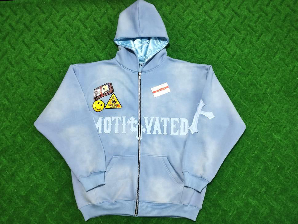 Blue Motivated Hoodie