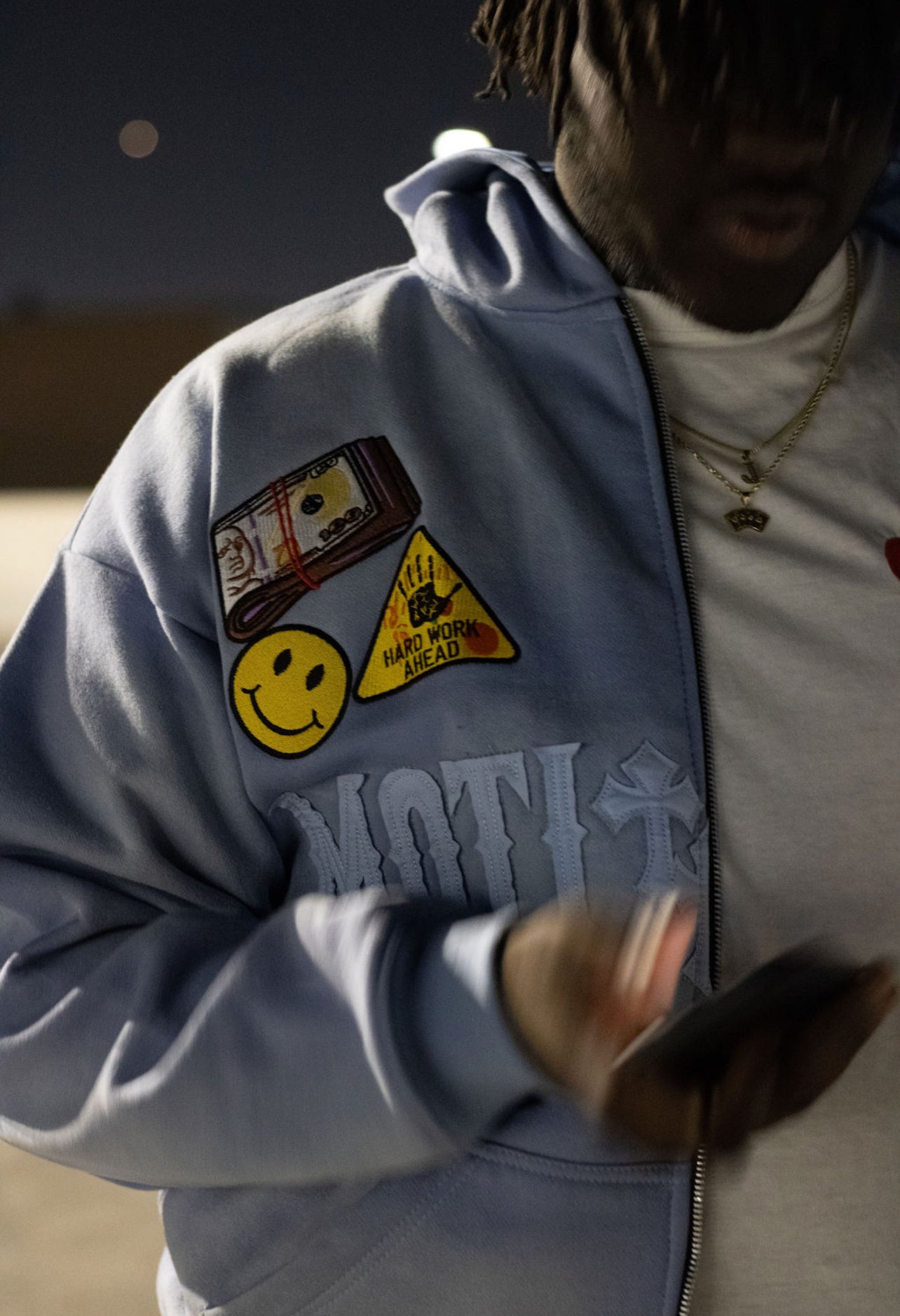 Blue Motivated Hoodie