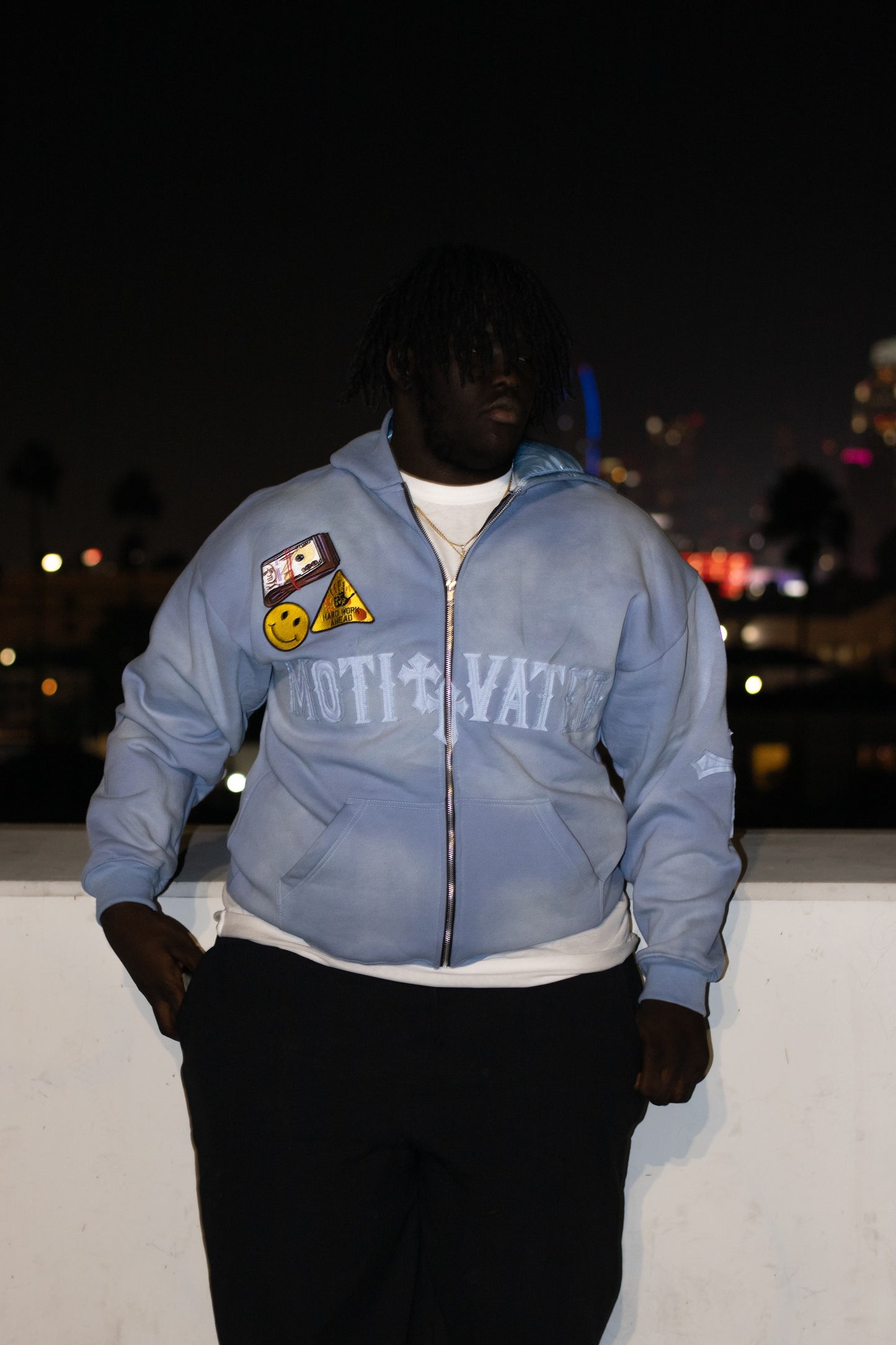 Blue Motivated Hoodie