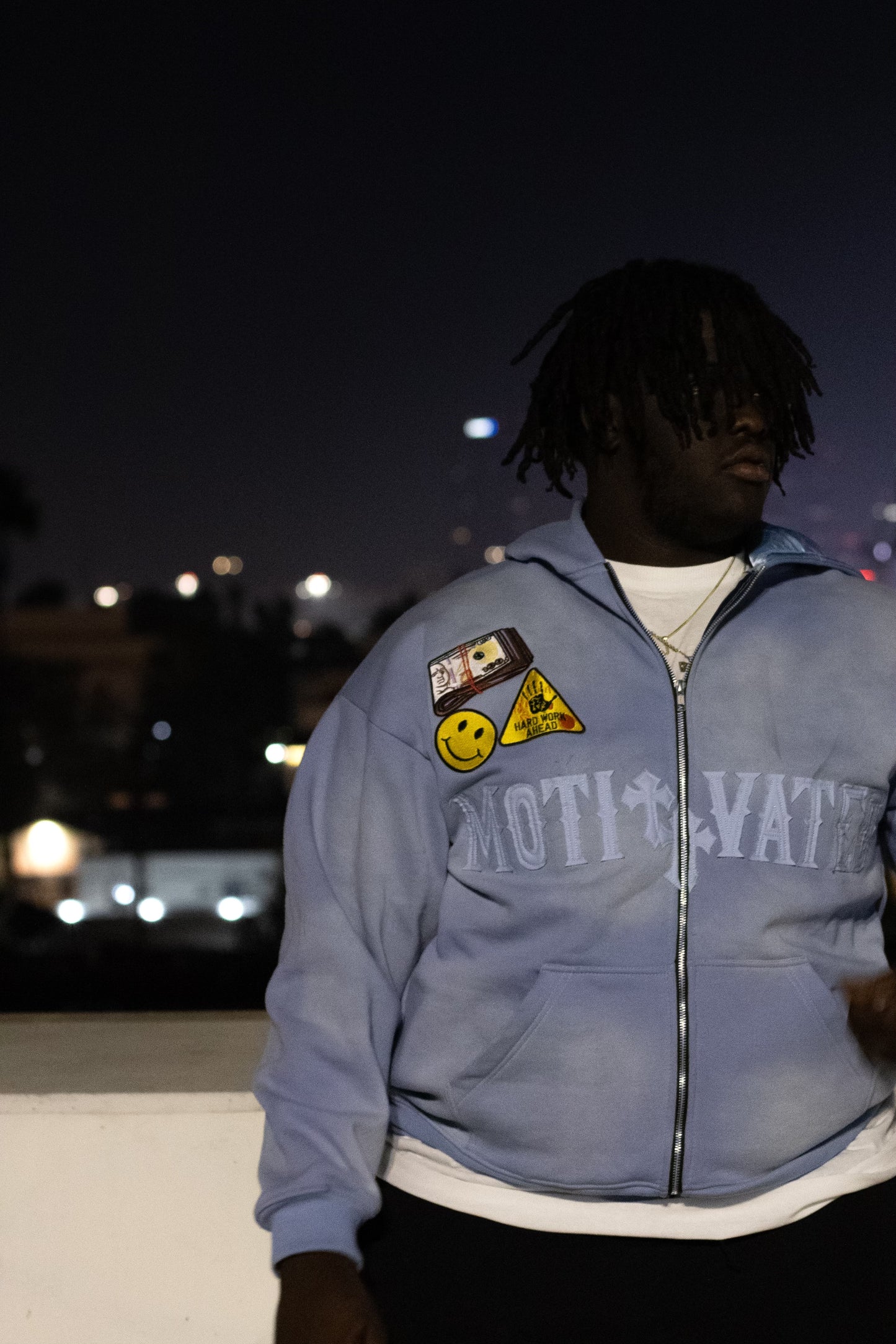 Blue Motivated Hoodie